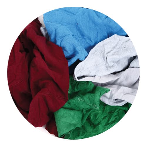 Coloured Sweatshirt Rags Close Up