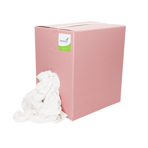 Premium White Terry Hosiery WIpers - Pink Box 10kg